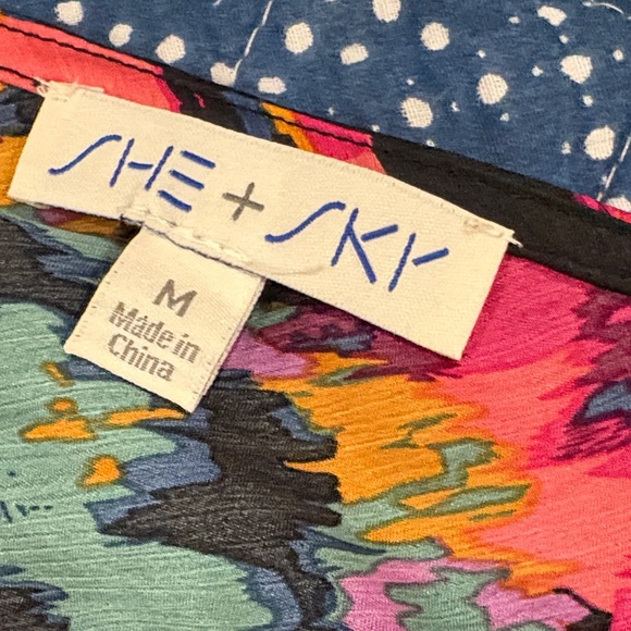 She + Sky Multicolor Abstract Fabric - Picture 2 of 2